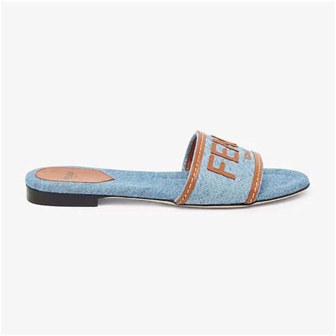 fendi slides denim|fendi slides heels.